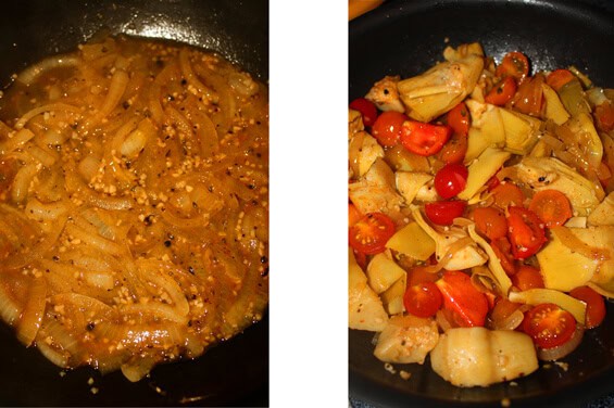 pasta-with-artichokes-tomatoes-and-feta-prep pasta-with-artichokes-tomatoes-and-feta-prep