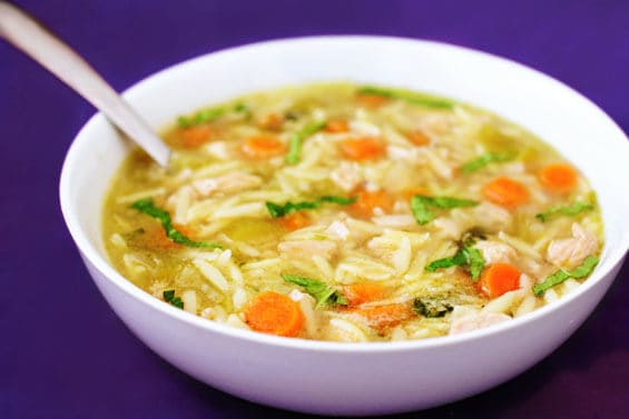 Basil, Chicken & Orzo Soup Recipe | gimmesomeoven.com