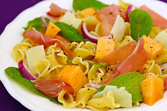 Prosciutto & Melon Pasta Salad