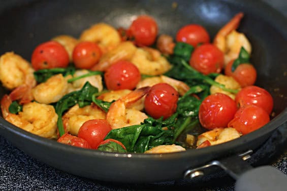 Sauteed Shrimp & Tomatoes | gimmesomeoven.com