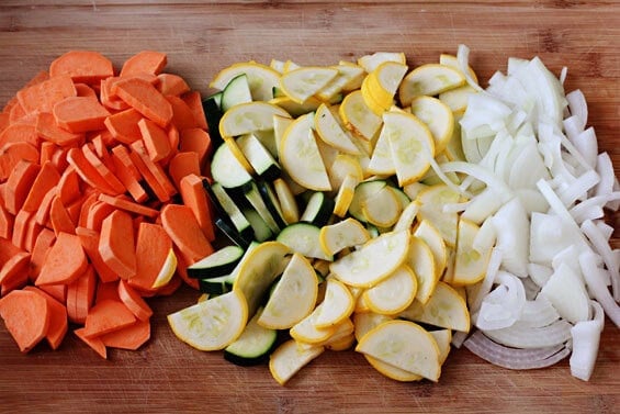 Sweet Potato & Zucchini Hash | gimmesomeoven.com
