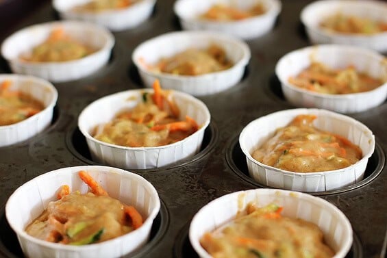Carrot & Zucchini Muffins | gimmesomeoven.com