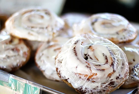 cinnamon rolls sized