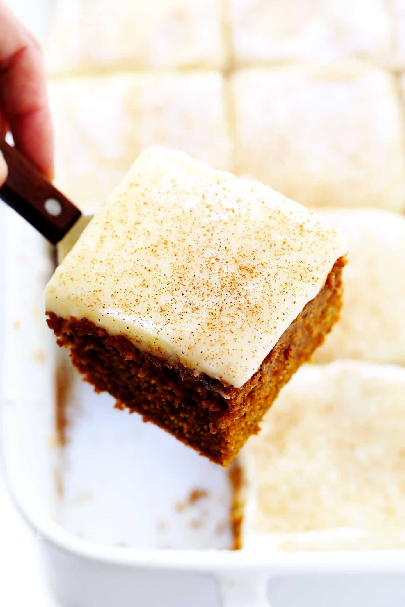This homemade pumpkin pie spice recipe is quick and easy to make with just 5 ingredients, and perfect for adding to pumpkin spice lattes, cakes, cookies, bars, pies, and all of your other favorite pumpkin spice recipes. | gimmesomeoven.com #pumpkin #spice #blend #recipe #homemade #diy #fall #baking Pumpkin Bars with Cream Cheese Frosting