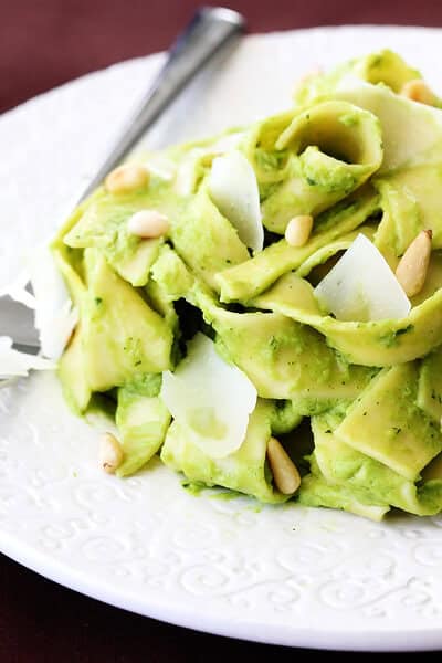 avocado pesto pasta tall