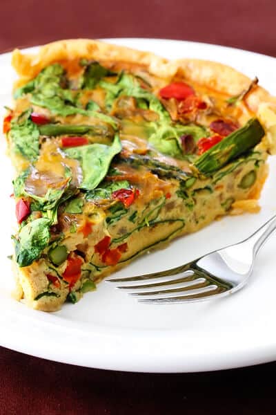 dairy free quiche slice