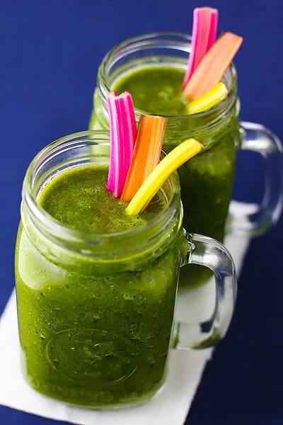 Rainbow Chard Banana Smoothie | gimmesomeoven.com