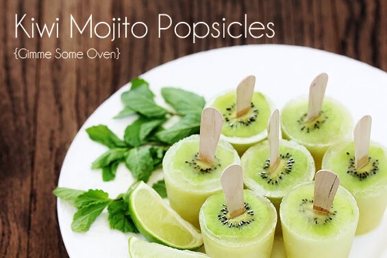Kiwi Mojito Popsicles | gimmesomeoven.com