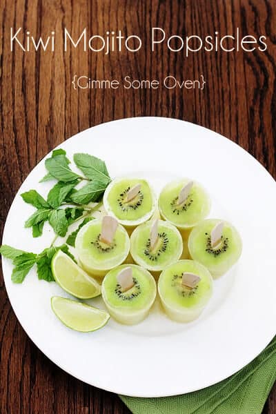 Kiwi Mojito Popsicles | gimmesomeoven.com