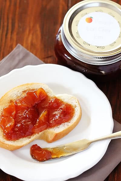 Peach Earl Grey Jam | gimmesomeoven.com