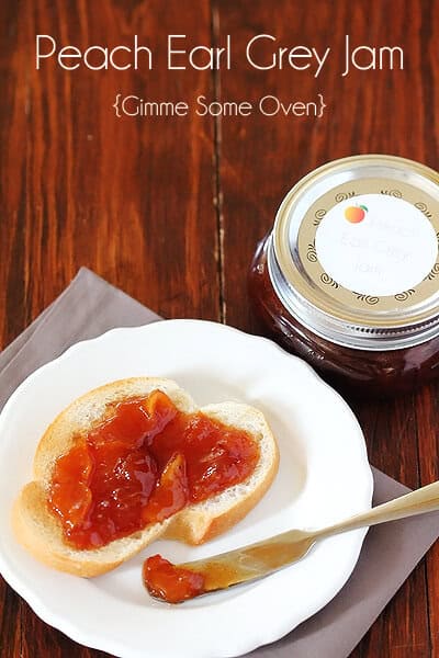Peach Earl Grey Jam | gimmesomeoven.com