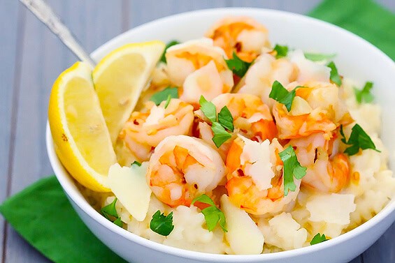 Shrimp Scampi With Parmesan Risotto | gimmesomeoven.com