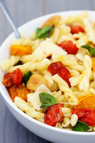 Pasta with Slow-Roasted Tomatoes, Garlic & Parmesan | gimmesomeoven.com