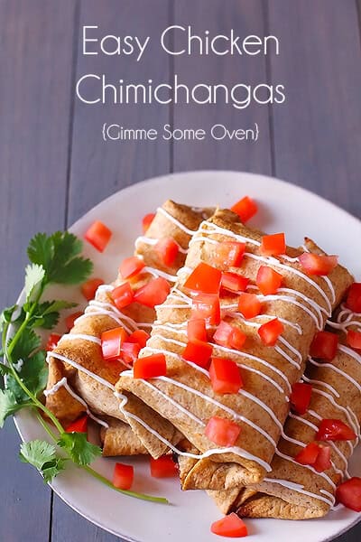 Easy Chicken Chimichangas | gimmesomeoven.com