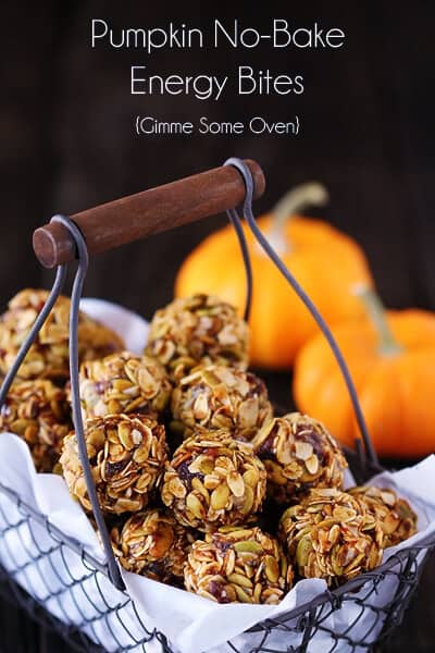 Pumpkin No Bake Energy Bites {Gimme Some Oven}