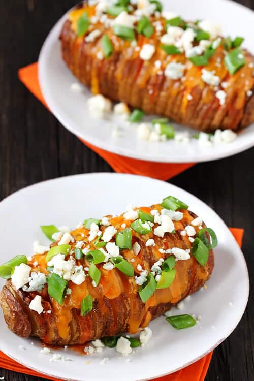 Buffalo Hasselback Potatoes | gimmesomeoven.com
