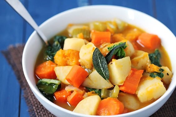 Slow Cooker Root Vegetable Stew | gimmesomeoven.com
