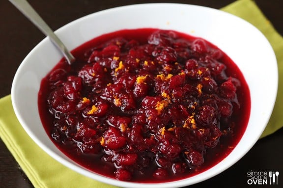Bourbon Orange Cranberry Sauce | gimmesomeoven.com