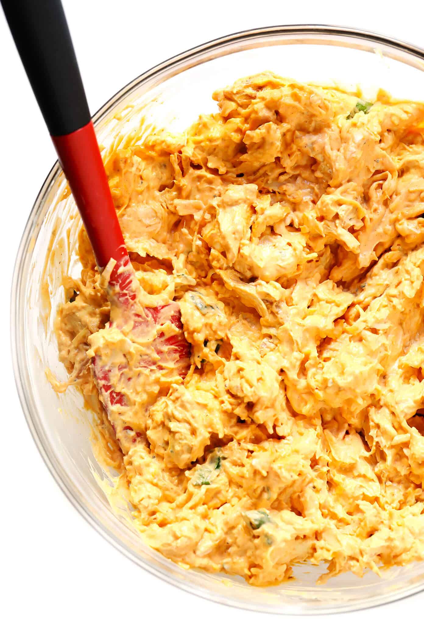 The Best Buffalo Chicken Dip recipe! It's easy to make (in the oven, on the stovetop, or in the slow cooker), full of the best bold flavors, and ALWAYS a crowd fave. | gimmesomeoven.com #dip #appetizer #chicken #superbowl #snack #crockpot How To Make Buffalo Chicken Dip