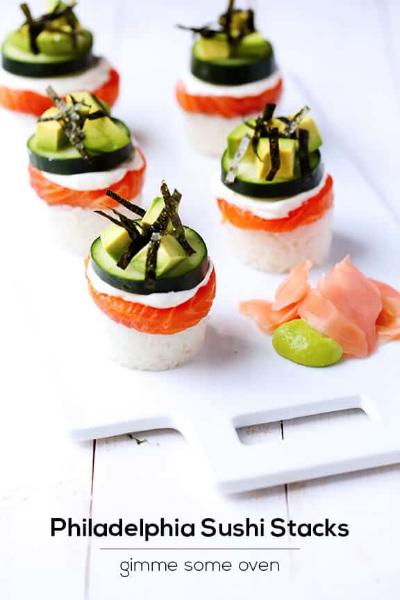 Philadelphia Sushi Stacks | gimmesomeoven.com