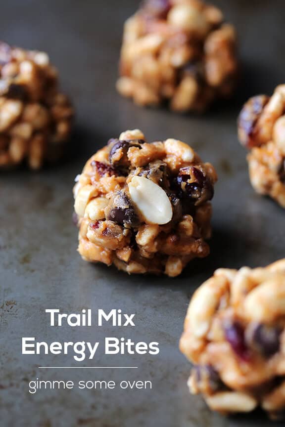 Trail Mix Energy Bites | gimmesomeoven.com