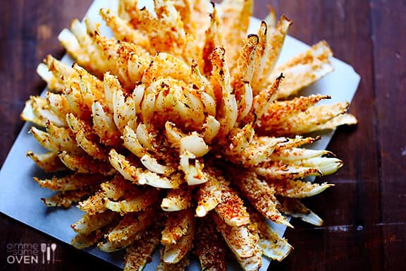 Baked Blooming Onion | gimmesomeoven.com