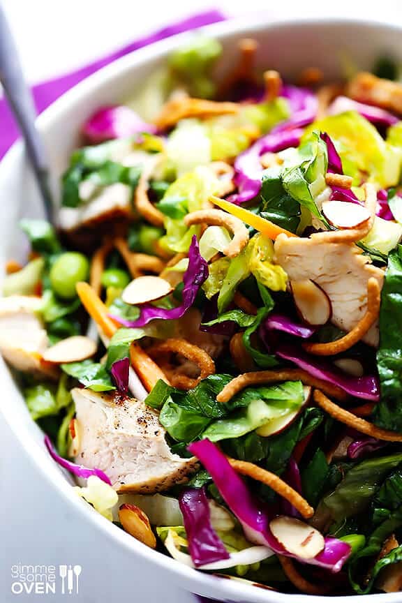 Lighter Chinese Chicken Salad | gimmesomeoven.com Lighter Chinese Chicken Salad | gimmesomeoven.com