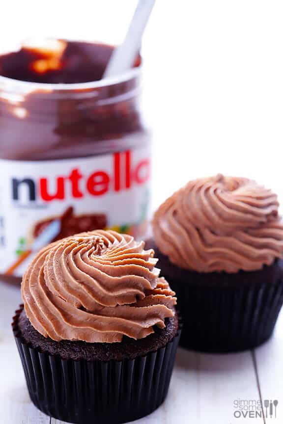 Nutella Cupcakes Recipe | gimmesomeoven.com