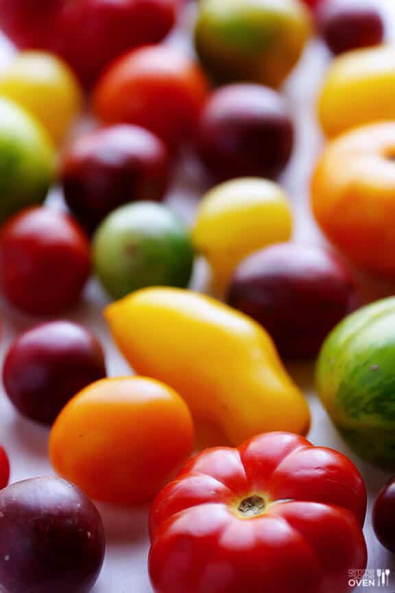 Heirloom Tomato Pasta | gimmesomeoven.com