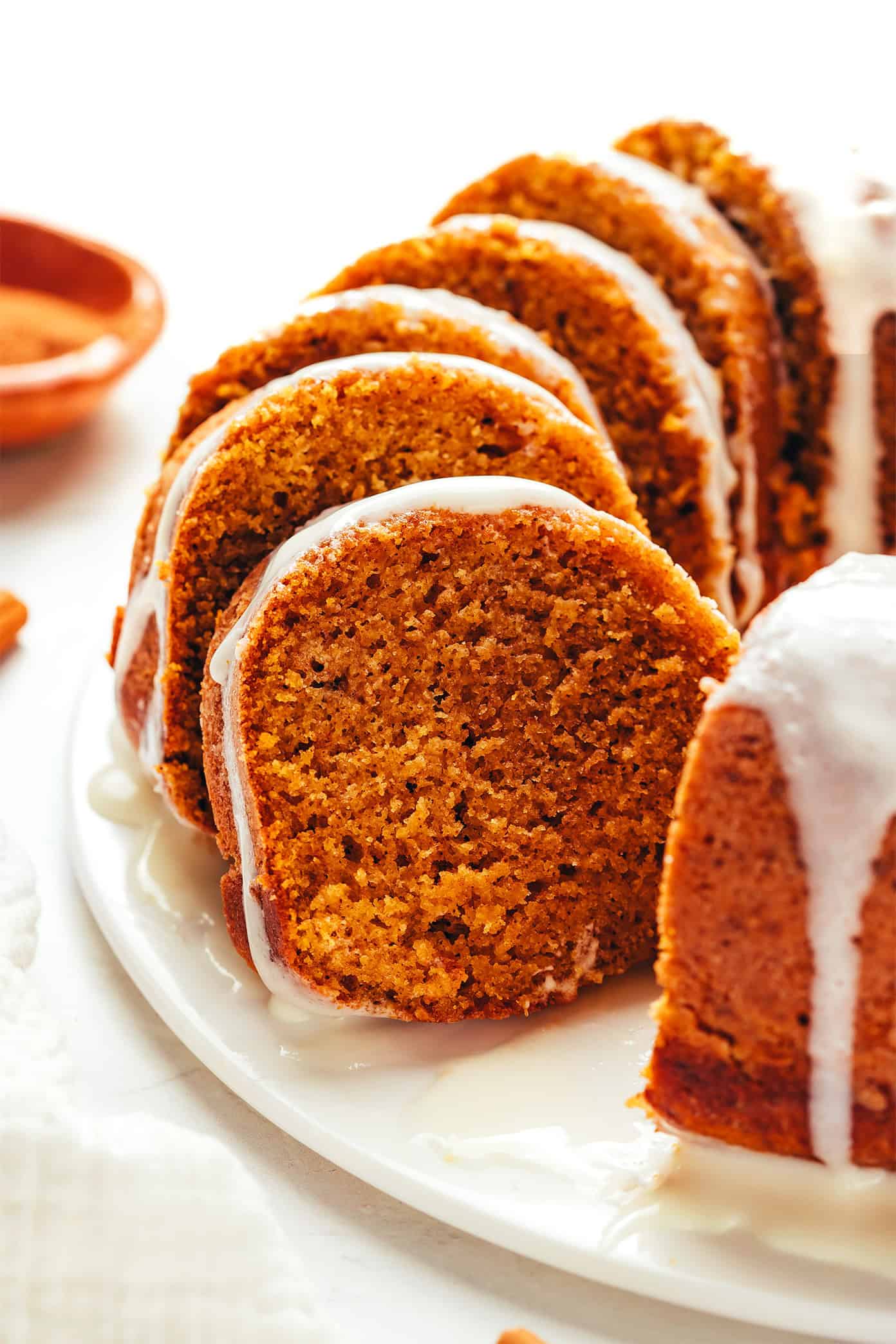 pumpkin bundt cake with cream cheese frosting