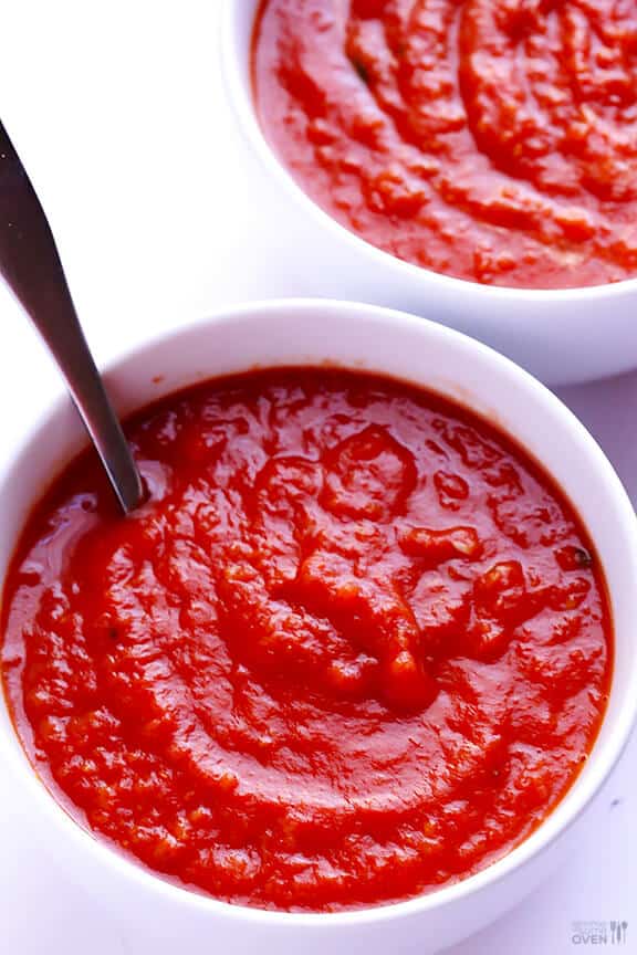 5-Ingredient Tomato Soup Recipe | gimmesomeoven.com 5-Ingredient Tomato Soup Recipe | gimmesomeoven.com