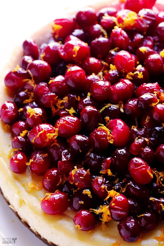 Cranberry Orange Cheesecake Recipe | gimmesomeoven.com Cranberry Orange Cheesecake Recipe | gimmesomeoven.com