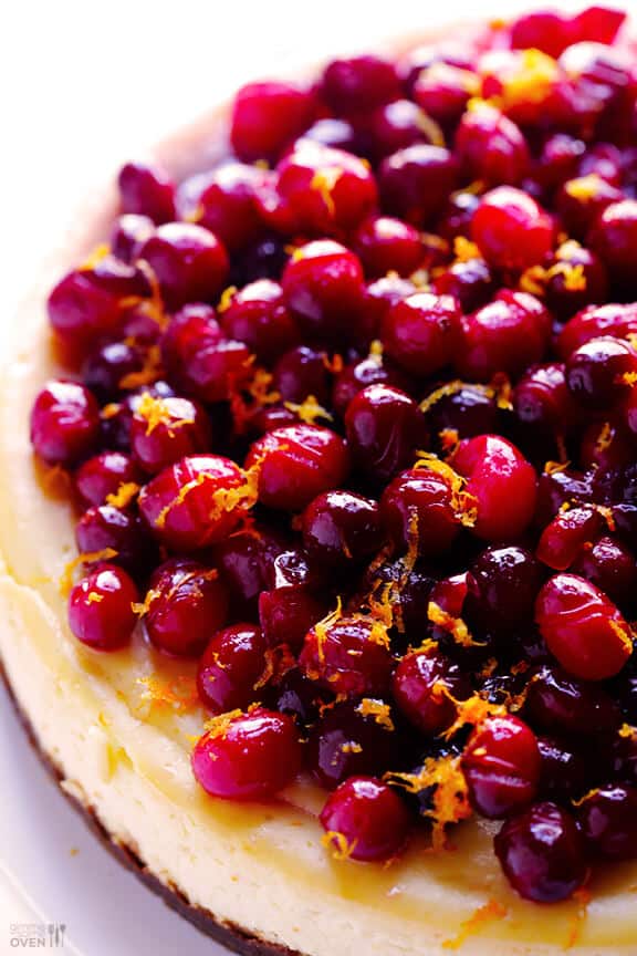 Cranberry Orange Cheesecake Recipe | gimmesomeoven.com Cranberry Orange Cheesecake Recipe | gimmesomeoven.com