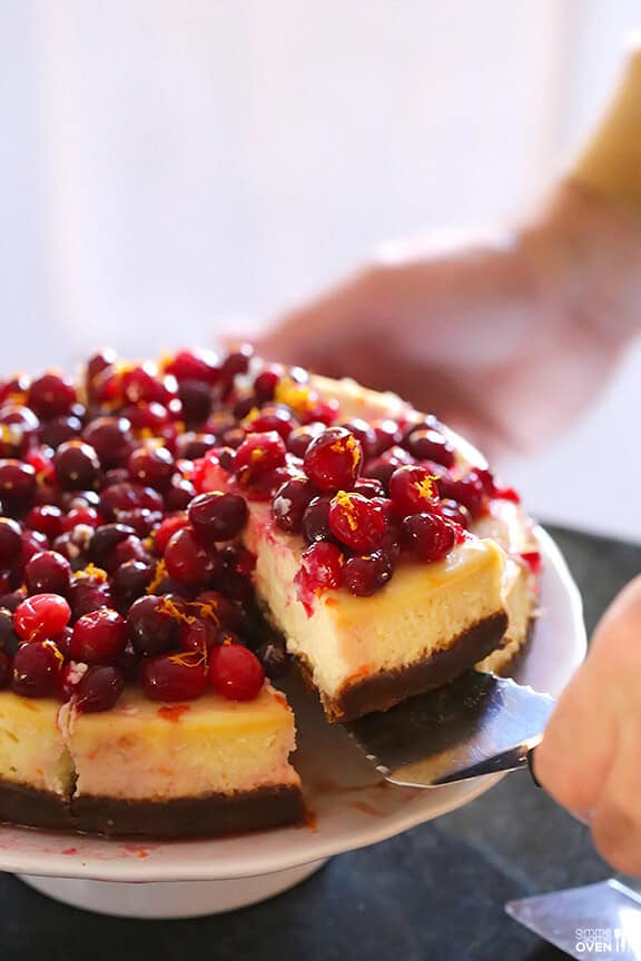 Cranberry Orange Cheesecake Recipe | gimmesomeoven.com Cranberry Orange Cheesecake Recipe | gimmesomeoven.com