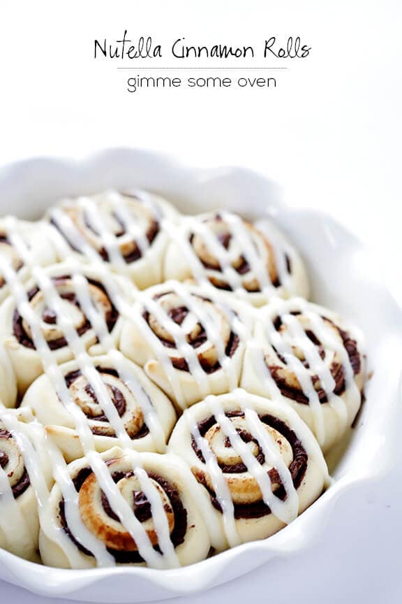 1-Hour Nutella Cinnamon Rolls Recipe | gimmesomeoven.com 1-Hour Nutella Cinnamon Rolls Recipe | gimmesomeoven.com