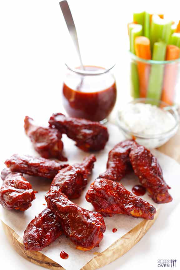 BBQ Baked Chicken Wings | gimmesomeoven.com