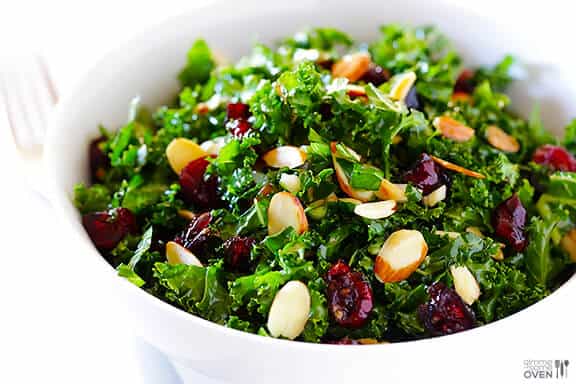 Kale Cranberry Salad Recipe | gimmesomeoven.com Kale Cranberry Salad Recipe | gimmesomeoven.com