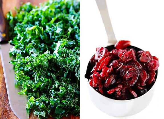 Kale Cranberry Salad Recipe | gimmesomeoven.com Kale Cranberry Salad Recipe | gimmesomeoven.com