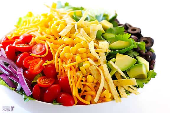 Skinny Taco Salad Recipe | gimmesomeoven.com