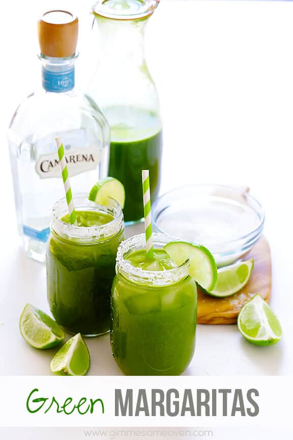 5-Minute Green Margaritas Recipe | gimmesomeoven.com 5-Minute Green Margaritas Recipe | gimmesomeoven.com