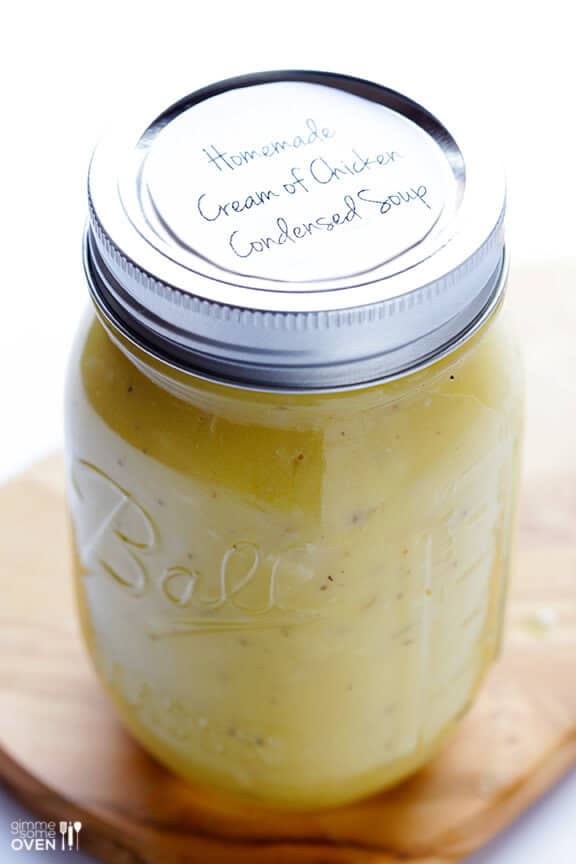 Homemade Cream of Chicken Soup -- perfect for soups and casseroles and SO easy to make homemade! | gimmesomeoven.com Homemade Cream of Chicken Soup -- perfect for soups and casseroles and SO easy to make homemade! | gimmesomeoven.com