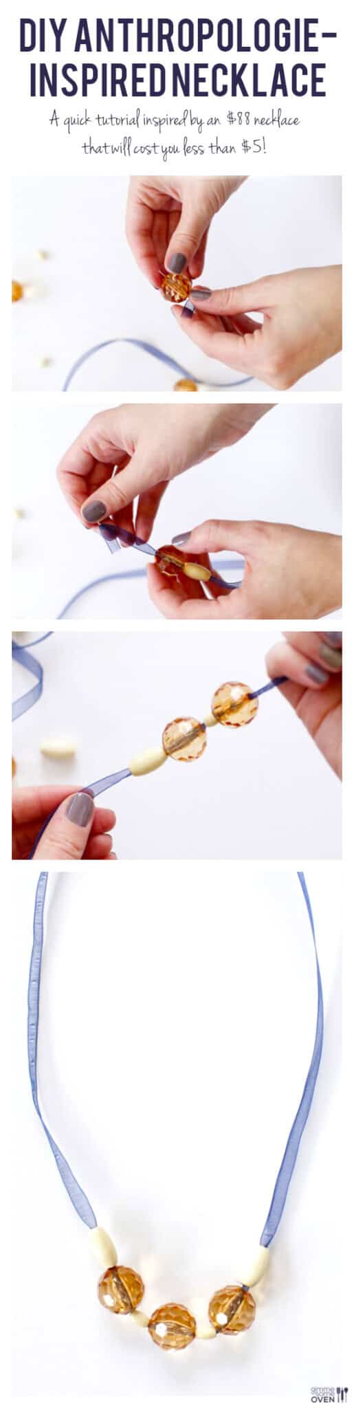 DIY Anthropologie Inspired Necklace -- a quick and easy tutorial inspired by an $88 necklace that will cost you less than $5! | gimmesomeoven.com/style #DIY #tutorial DIY Anthropologie Inspired Necklace -- a quick and easy tutorial inspired by an $88 necklace that will cost you less than $5! | gimmesomeoven.com/style #DIY #tutorial