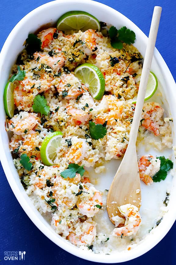 Cilantro Lime Baked Shrimp | gimmesomeoven.com Cilantro Lime Baked Shrimp | gimmesomeoven.com