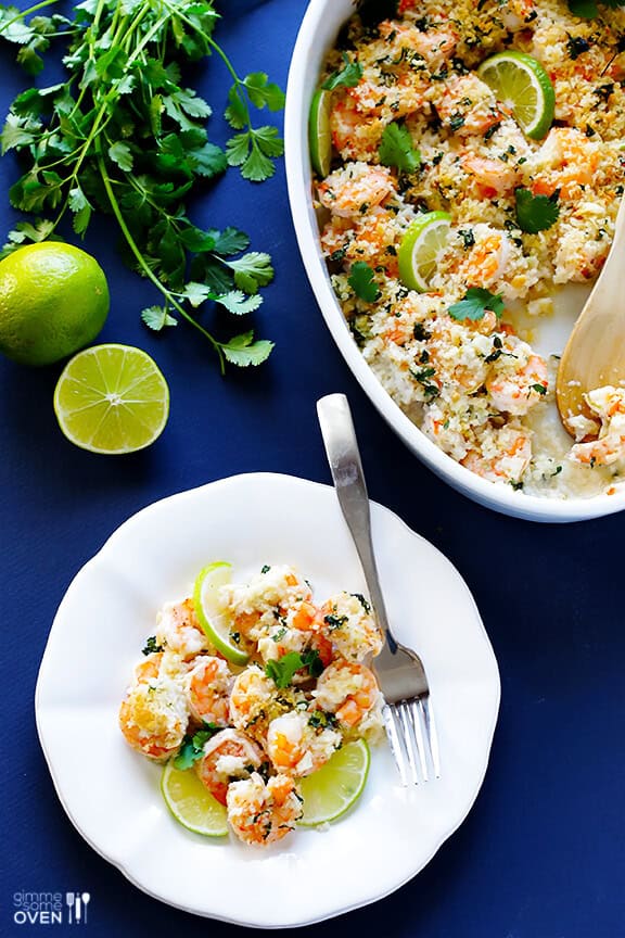 Cilantro Lime Baked Shrimp | gimmesomeoven.com Cilantro Lime Baked Shrimp | gimmesomeoven.com