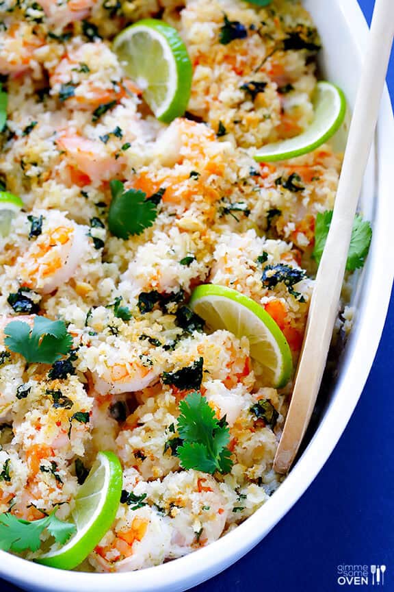 Cilantro Lime Baked Shrimp | gimmesomeoven.com Cilantro Lime Baked Shrimp | gimmesomeoven.com