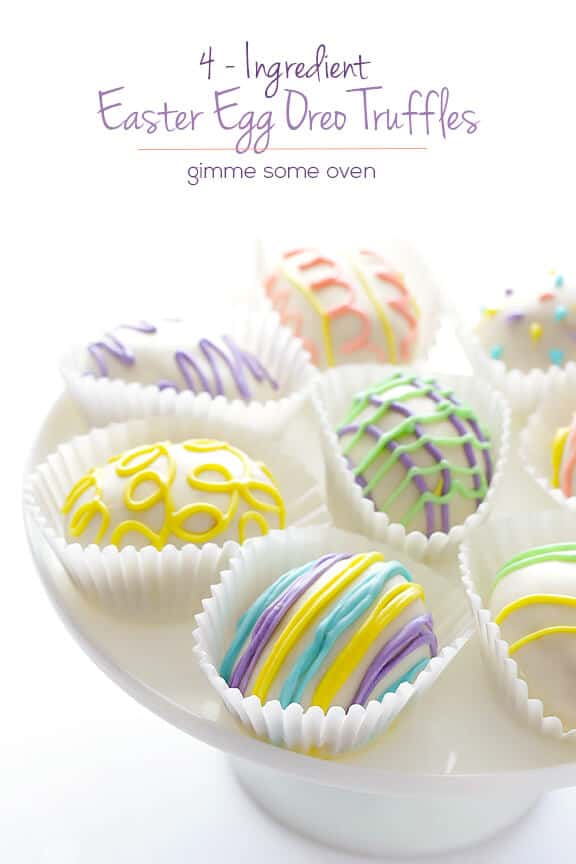 4-Ingredient Easter Egg (Golden) Oreo Truffles | gimmesomeoven.com 4-Ingredient Easter Egg (Golden) Oreo Truffles | gimmesomeoven.com