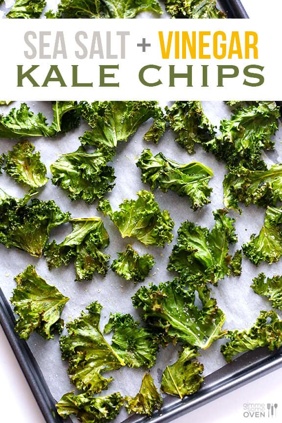 Sea Salt and Vinegar Kale Chips | gimmesomeoven.com #vegan #glutenfree Sea Salt and Vinegar Kale Chips | gimmesomeoven.com #vegan #glutenfree