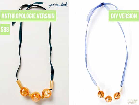 DIY Anthropologie Inspired Necklace -- a quick and easy tutorial inspired by an $88 necklace that will cost you less than $5! | gimmesomeoven.com/style #DIY #tutorial DIY Anthropologie Inspired Necklace -- a quick and easy tutorial inspired by an $88 necklace that will cost you less than $5! | gimmesomeoven.com/style #DIY #tutorial