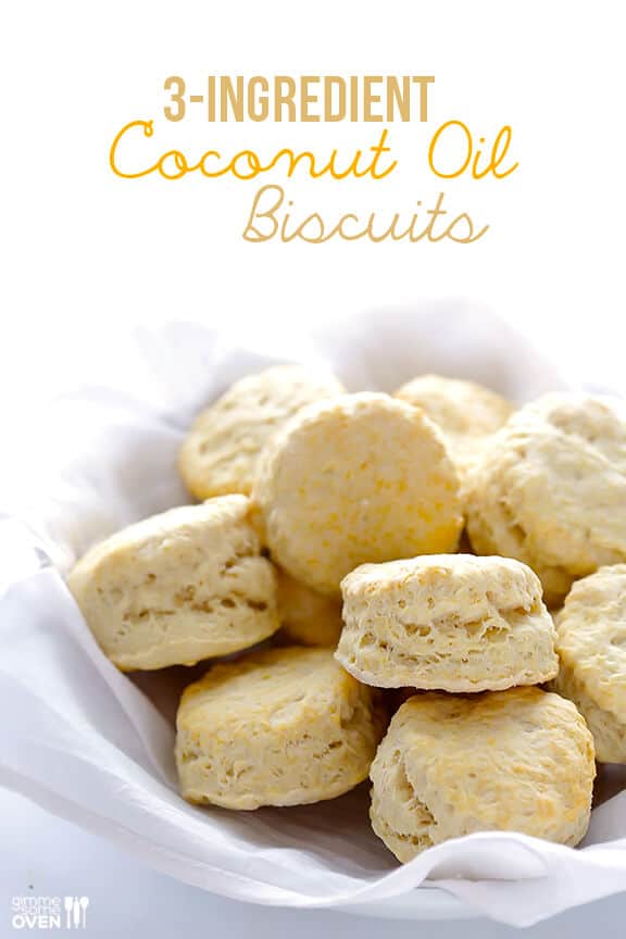 3-Ingredient Coconut Oil Biscuits | gimmesomeoven.com #breakfast #vegan 3-Ingredient Coconut Oil Biscuits | gimmesomeoven.com #breakfast #vegan