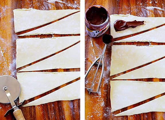 3 Ingredient Nutella Croissants | gimmesomeoven.com #dessert #chocolate 3 Ingredient Nutella Croissants | gimmesomeoven.com #dessert #chocolate